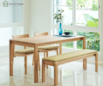 Bộ bàn ăn Laru(kết hợp ghế băng dài)